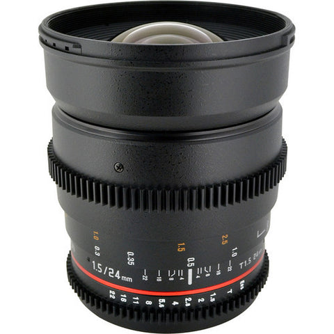 Rokinon EF 24mm T1.5 Cine ED AS IF UMC Lens for Canon EF Mount