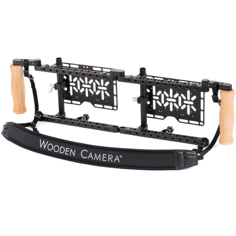 Dual Wooden Camera Director's Monitor Cage v2