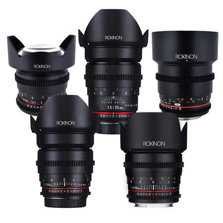 Rokinon 5 Cine Lens Set (14, 24, 35, 50, 85mm)